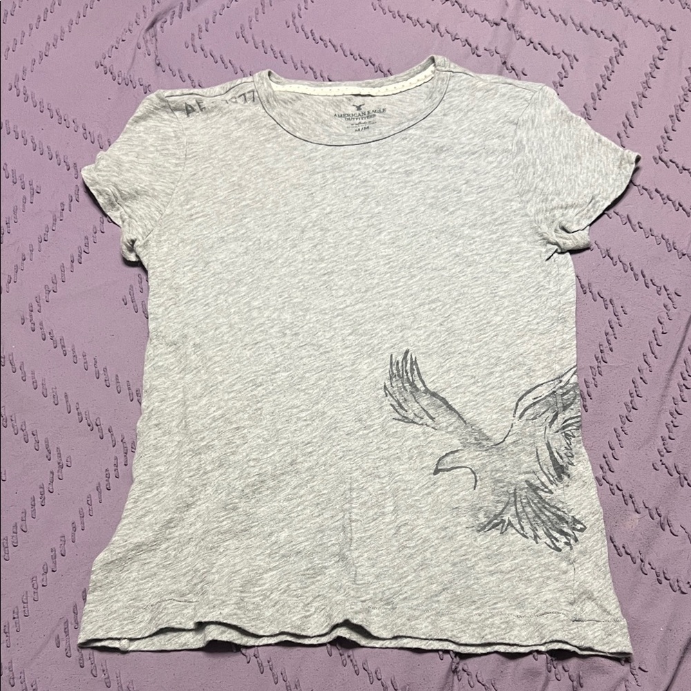 American Eagle Outfitters Gray Short Sleeve Tee